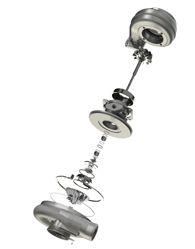 Original-Diagramm eines Holset-Turboladers