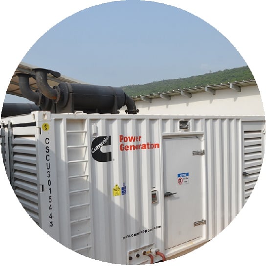 Äußeres eines Stromaggregats in PowerBox-Gehäuse von Cummins