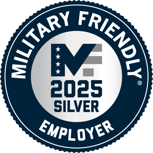 Militärfreundlicher silberner Arbeitgeber für 2025 Abzeichen