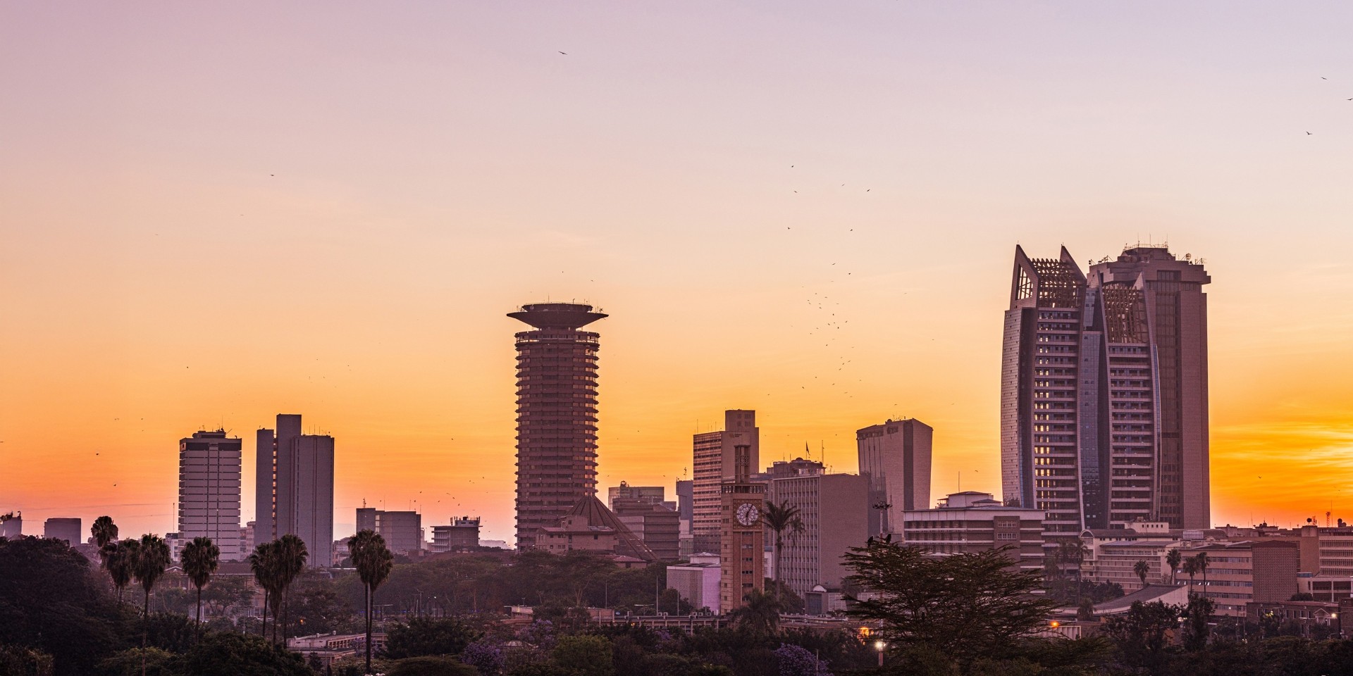 Skyline von Nairobi Kenia