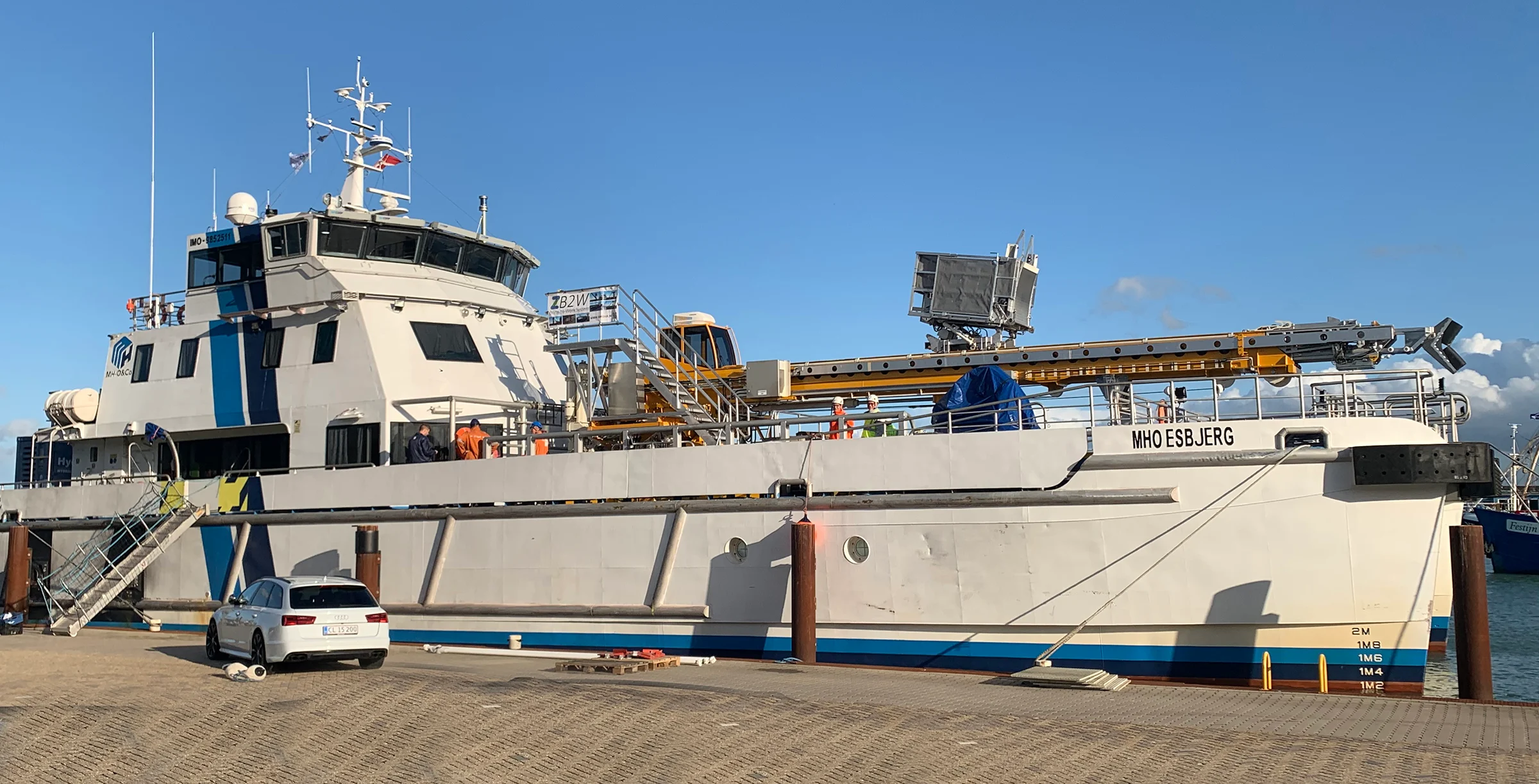 MHO Exbjerg mit System von Z-Bridge auf dem Vordeck