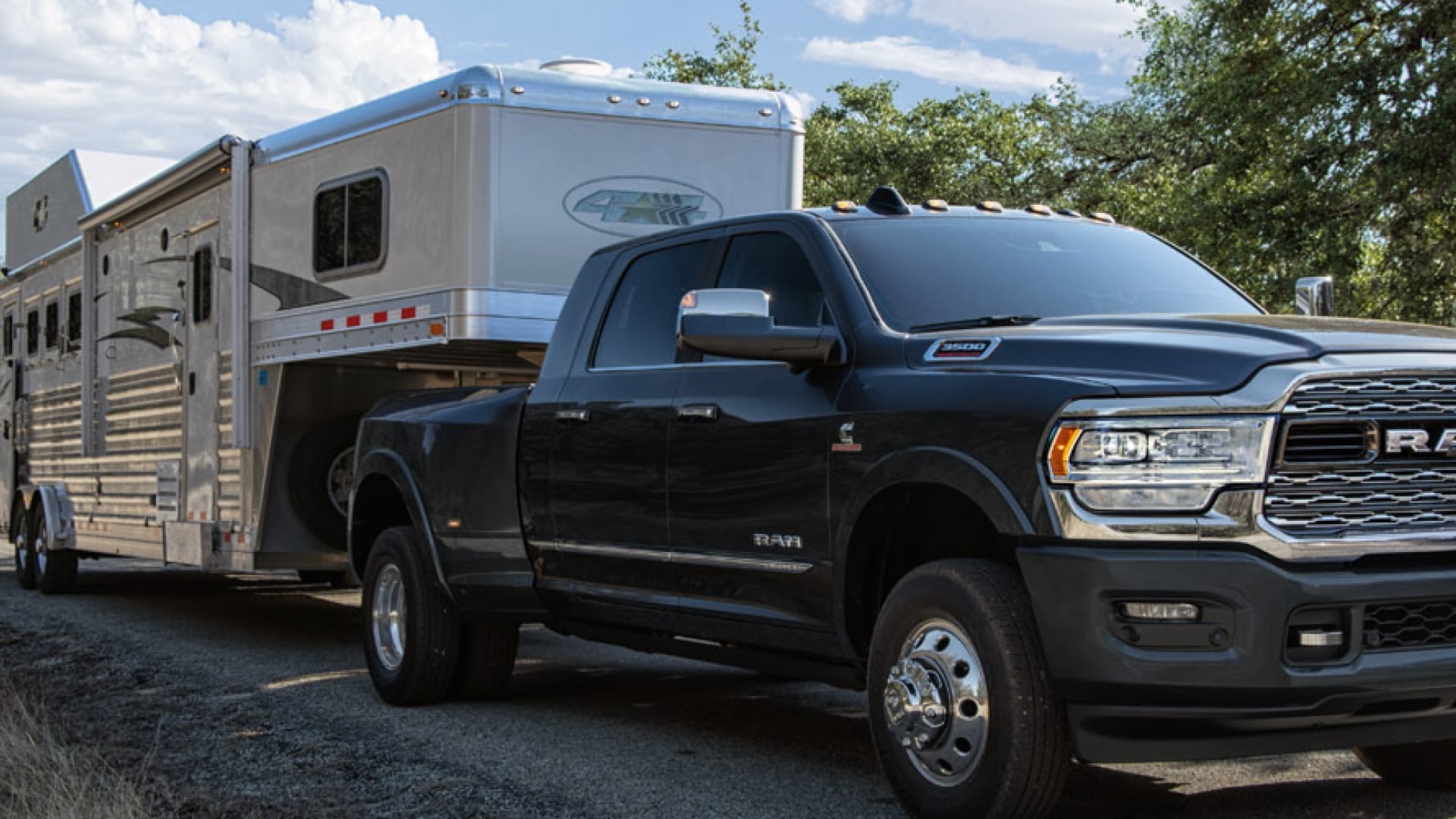 RAM-LKW zieht Wohnmobil