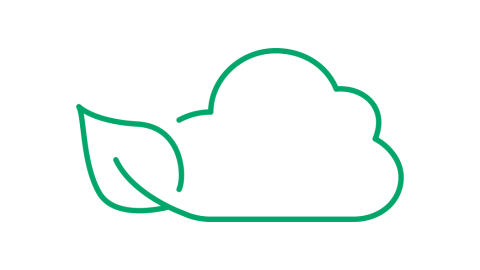 Wolkenblatt-Umweltsymbol