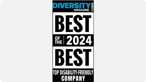 Ausgezeichnet von DiversityComm Media als einer der besten Arbeitgeber für Menschen mit Behinderung