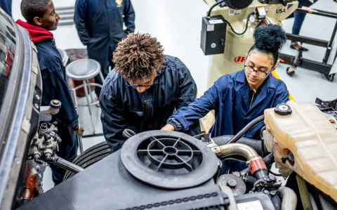 Schülerinnen und Schüler des TEC-Programms an der East High School