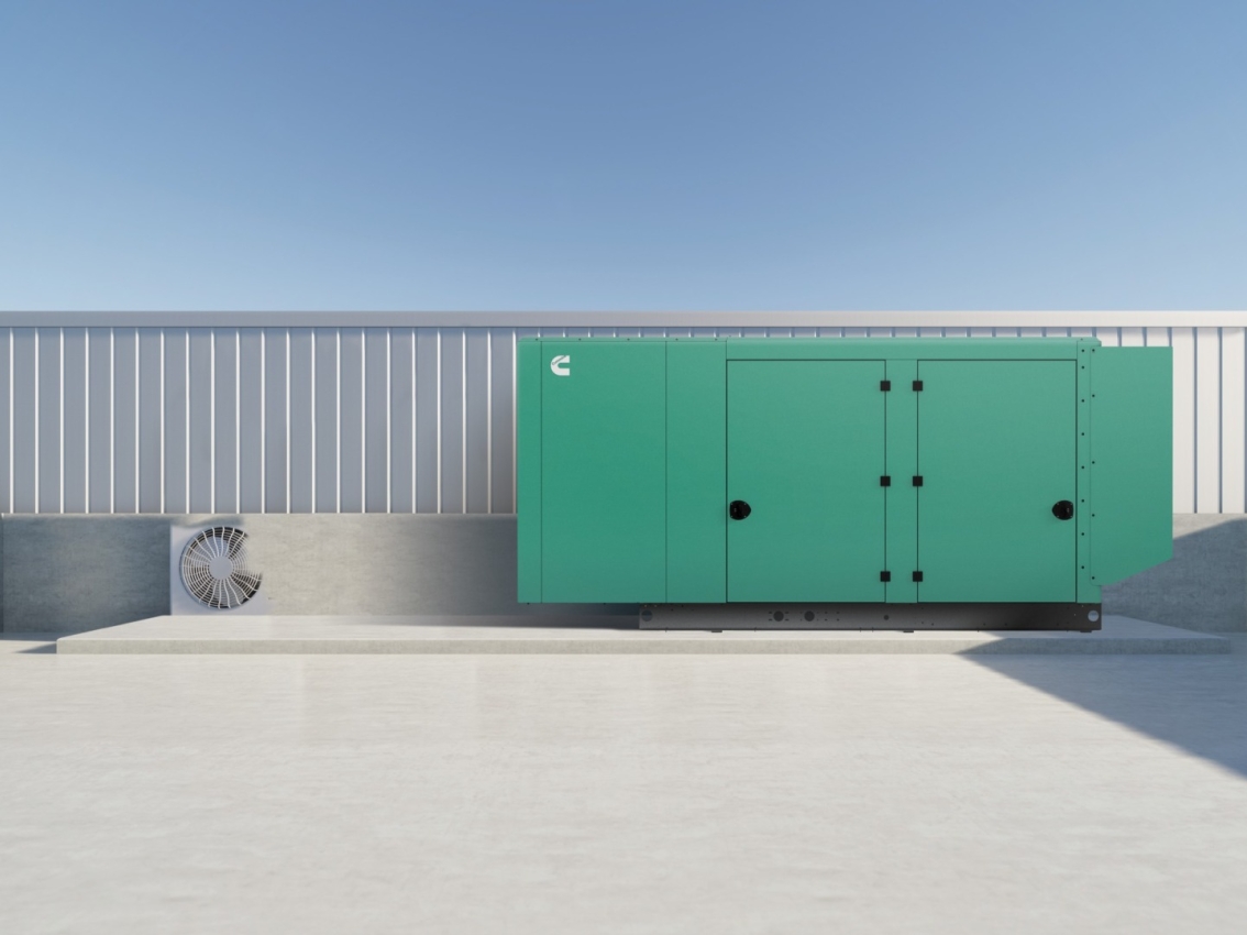 Generator auf dem Dach einer Gesundheitseinrichtung