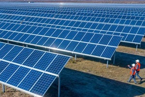campo del paneles solares