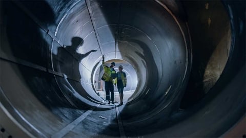 Trabajadores inspeccionando equipos industriales