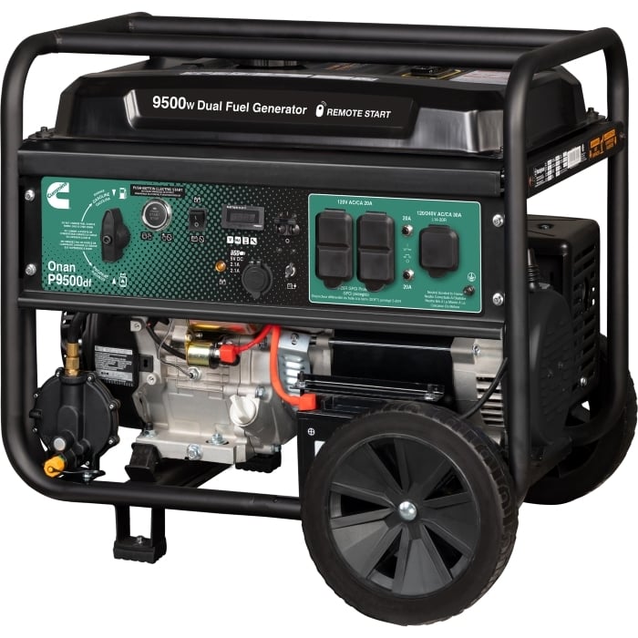 Onan P9500df Generador portátil de combustible dual (Gas/GPL)