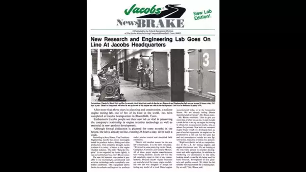 recorte de periódico de la planta de fabricación de Jacobs trasladando sus instalaciones a Connecticut