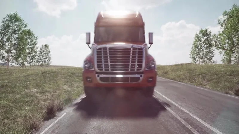 frente de un camión en la carretera