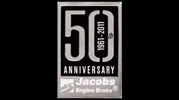 Insignia del freno de motor Jacobs del 50º aniversario