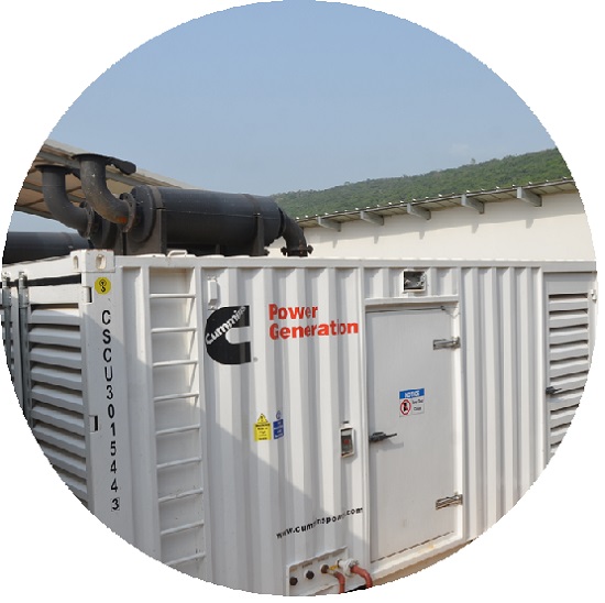 Extérieur d’un ensemble de groupe électrogène à boîtier PowerBox de Cummins