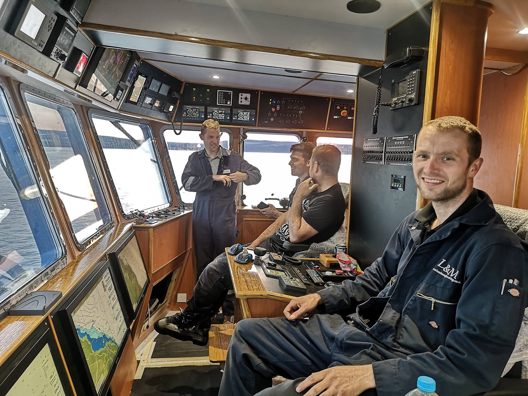 Steven Henry de L&M Engineering apprécie le fauteuil de capitaine.