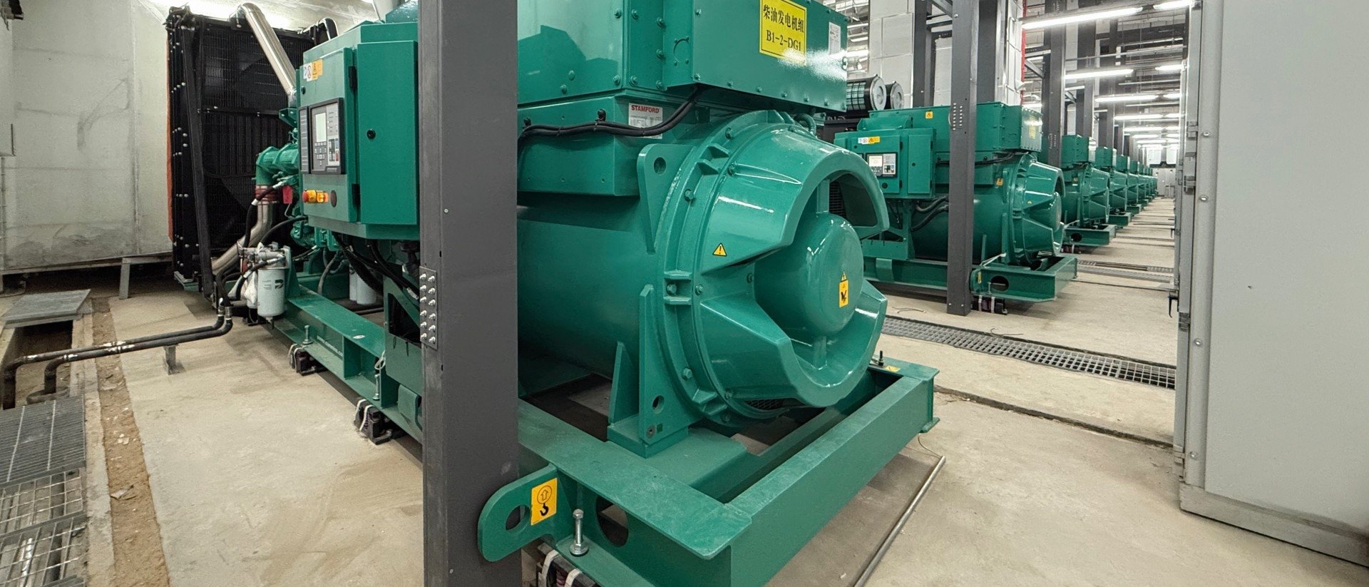 Cummins C2250D5E groupe électrogène diesel haute tension dans la salle des équipements de diffusion de Ningxia