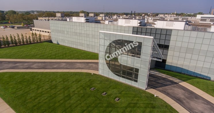 Façade de l’usine de moteurs de Columbus