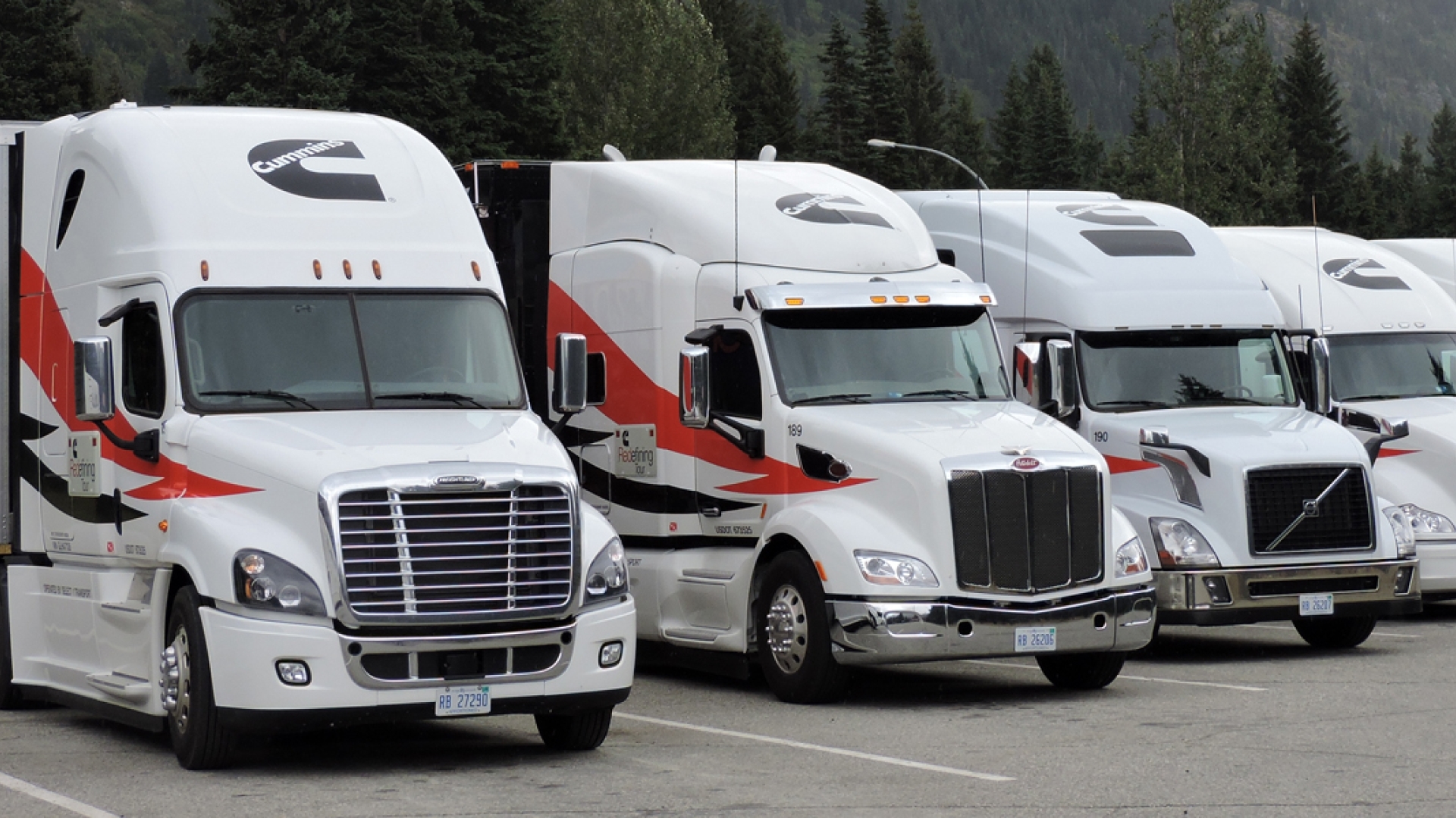 gamme de poids lourds équipés de moteurs cummins provenant de plusieurs fabricants