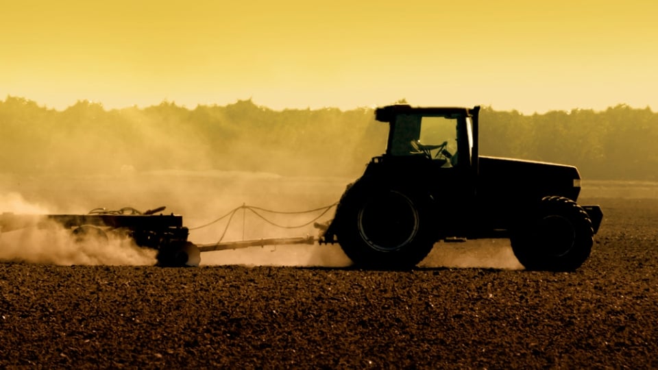 Tractor in a field