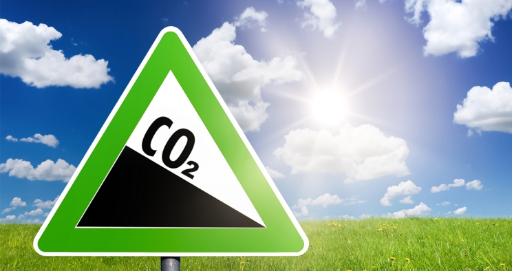 Signe de CO2 devant un champ