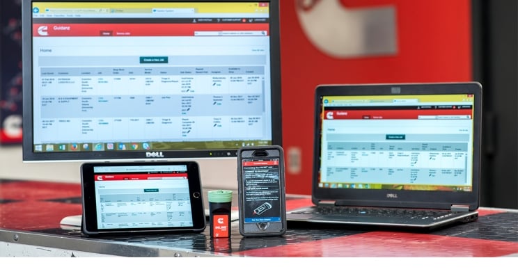 Appareils avec le site Web Guidanz sur les écrans