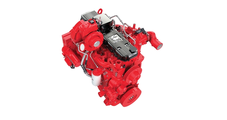 moteur rouge sur fond blanc