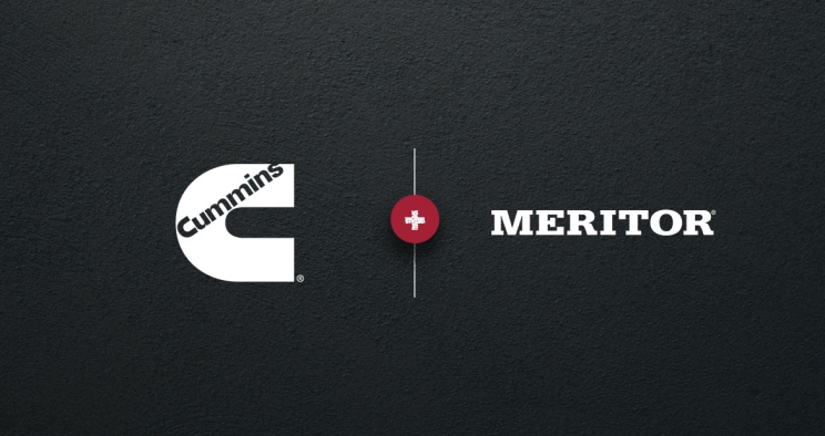 Logos Cummins et Meritor sur fond noir