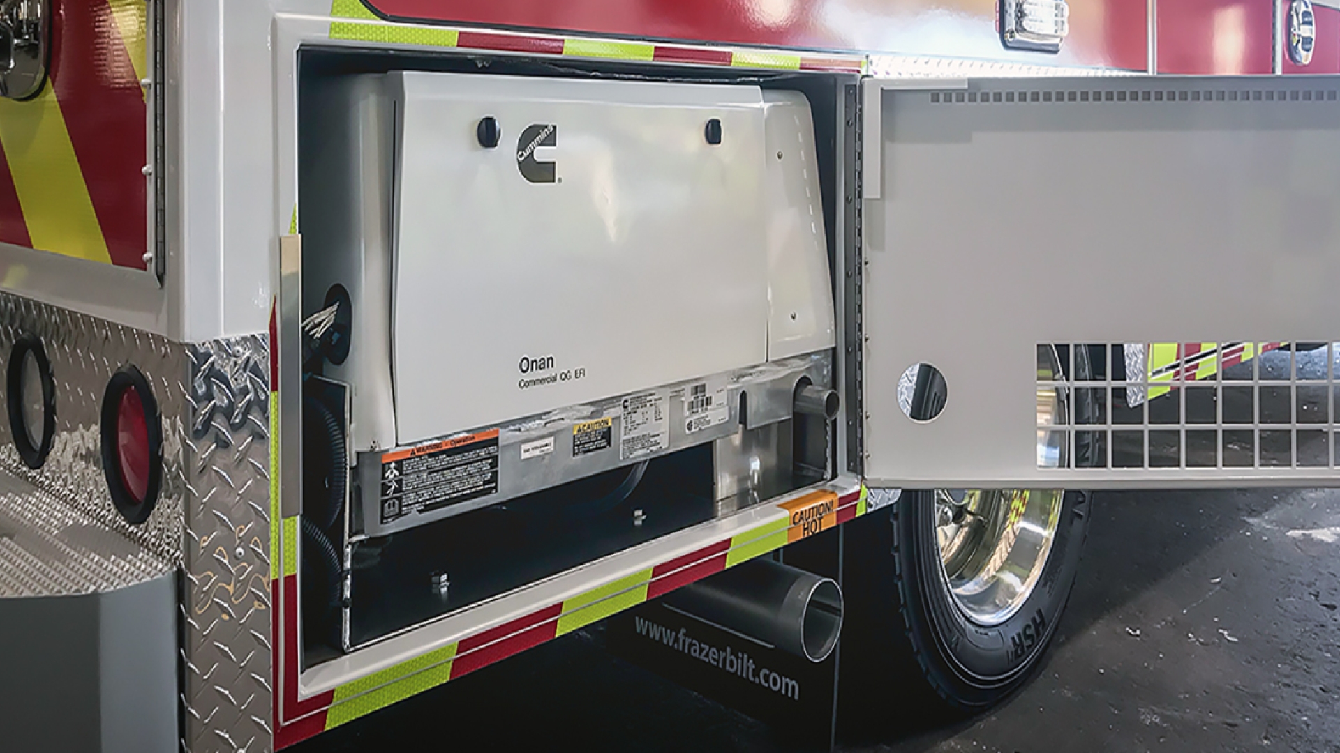 Groupe électrogène portable Cummins à l’intérieur d’un camion