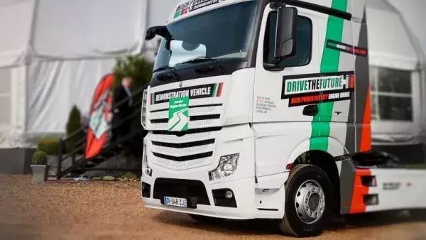 camion avec moteur à haute densité de puissance pour la démonstration