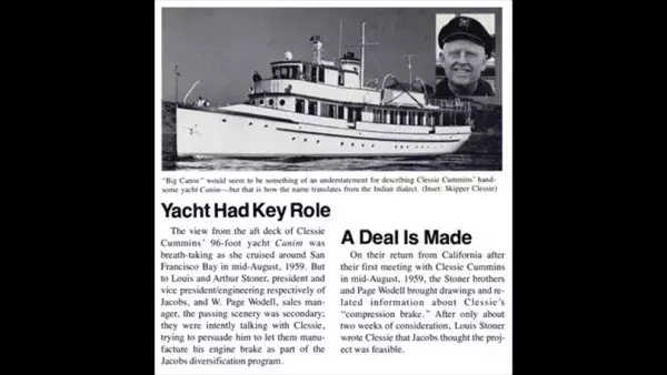 article sur le yacht de clessie cummins
