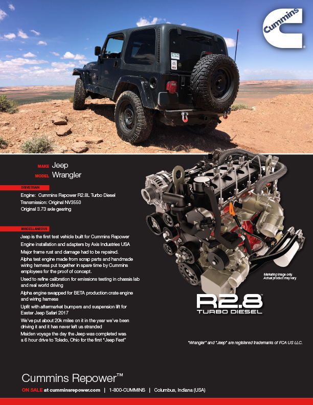 Repower Profile: Cummins Jeep Wrangler | Cummins Inc.