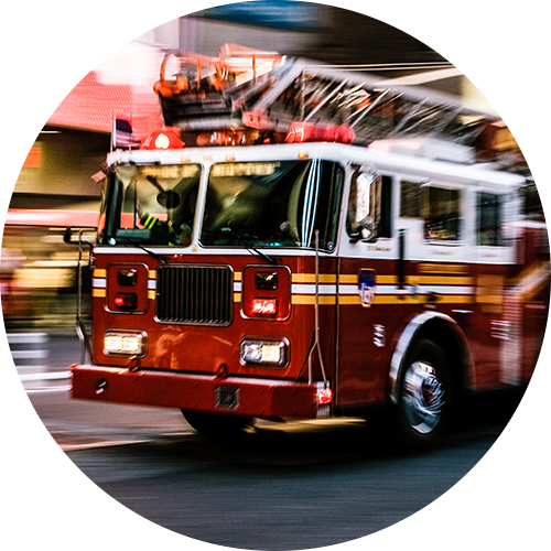 fire emergency vehicle in action