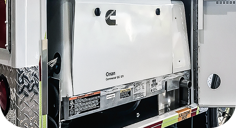 generator shown in emergency medical vehicle