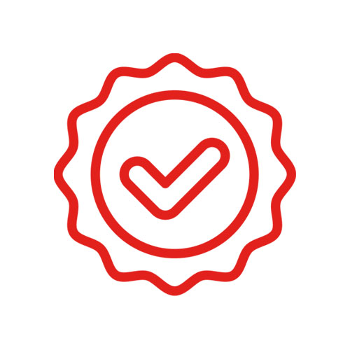 checkmark inside a badge icon