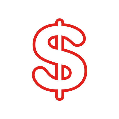 ikona symbolu znaku dolarů