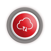 icon showing cloud with revolving arrow symbol