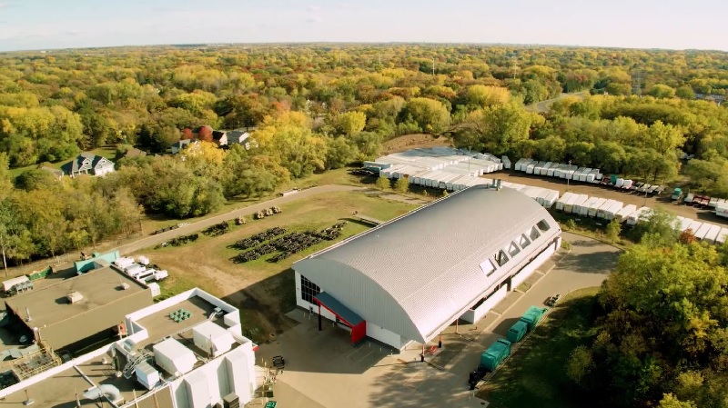 overhead view of the acoustical technology center facility