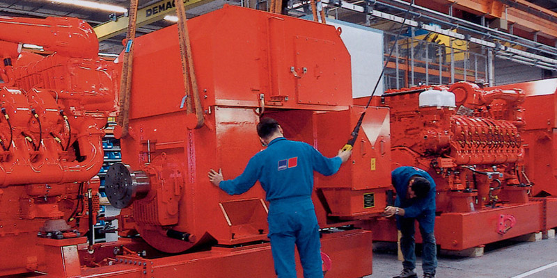avk alternators being installed in generator sets