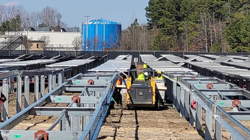 solar panels installed at rmep plant