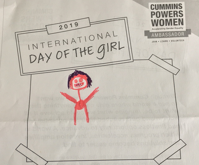 International Day of the Girl - Cummins Coloring Contest