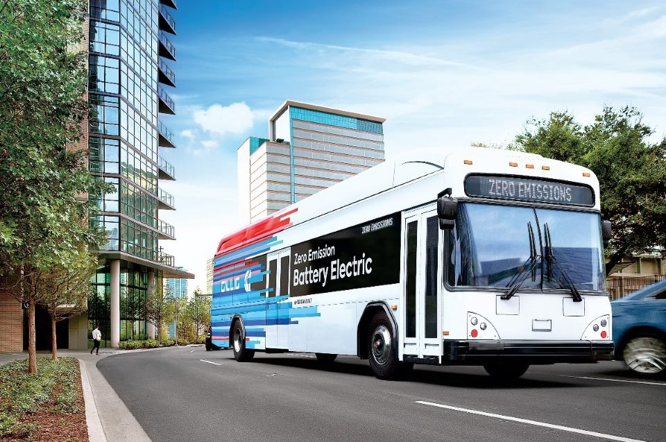 Gillig battery electric transit bus equipped with a Cummins battery system