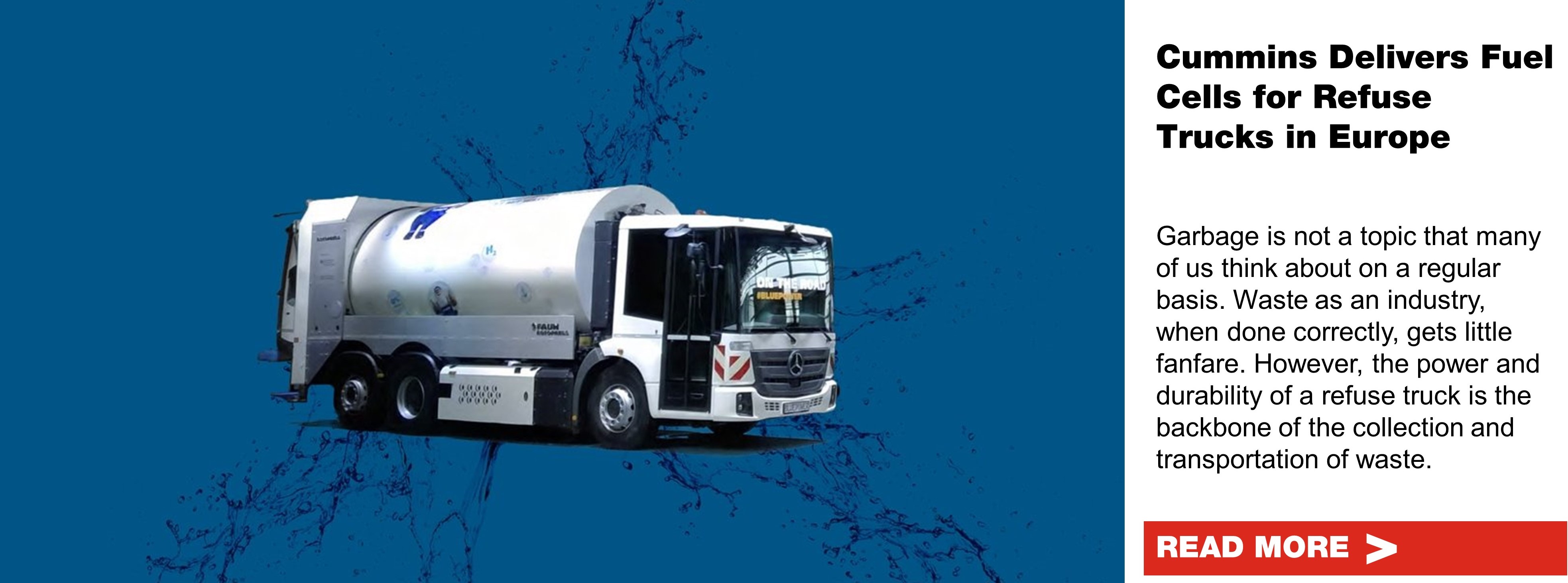 Cummins suministra células de combustible para camiones de recolección de residuos en Europa