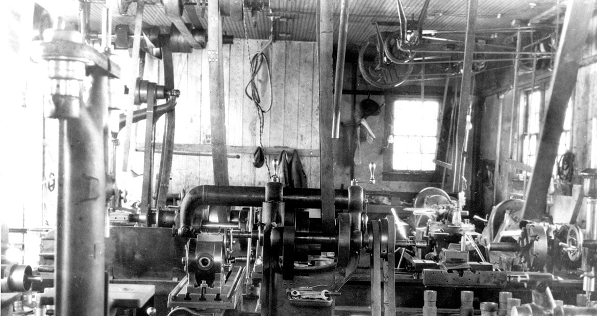 Cummins machine Shop in the Irwin Family Garage