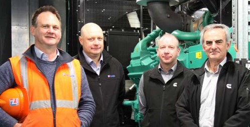 From left: Nilsen’s Cameron Harper and David Frazer with  Cummins application engineer Kevin Baxter and Cummins  project manager Adam Ferrara.