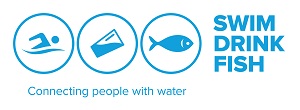 swim drink fish logo