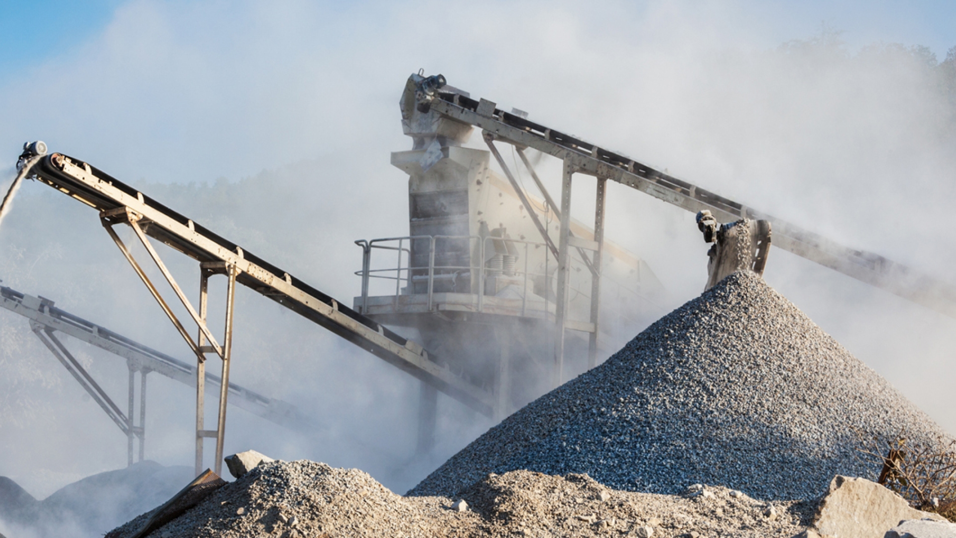 rock crushing operation