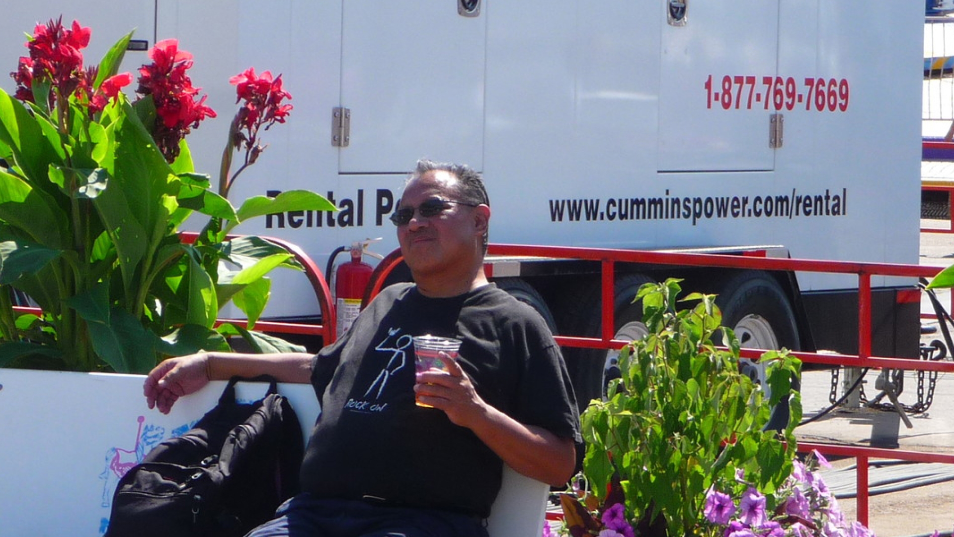 cummins rental generator at an outdoors event