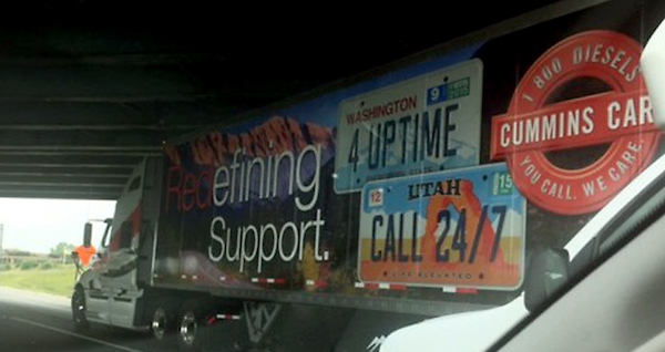 cummins redefining support tour trailer on highway