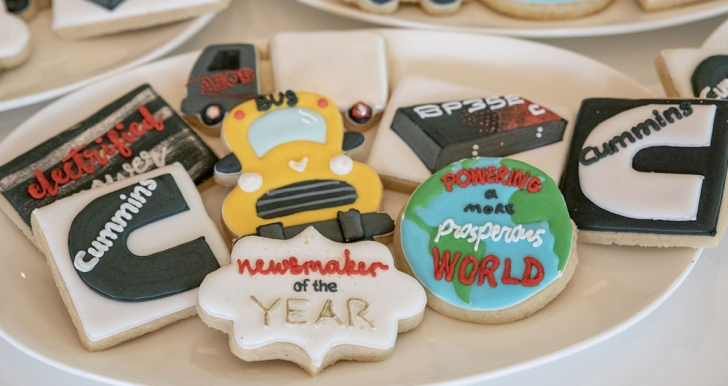 Cookies designed for Cummins Newsmaker of the Year Award