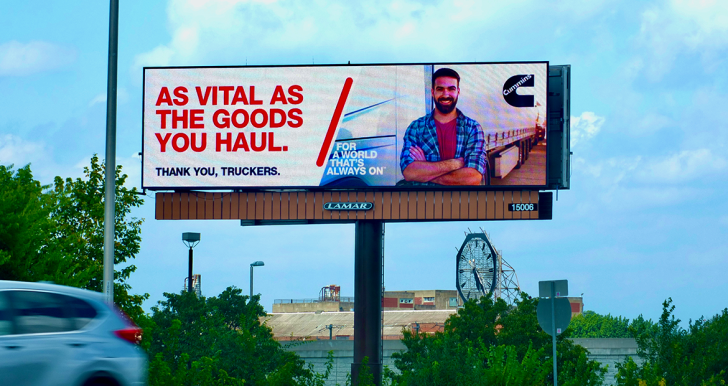 Thank A trucker billboard