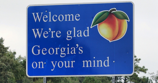 georgia border highway sign